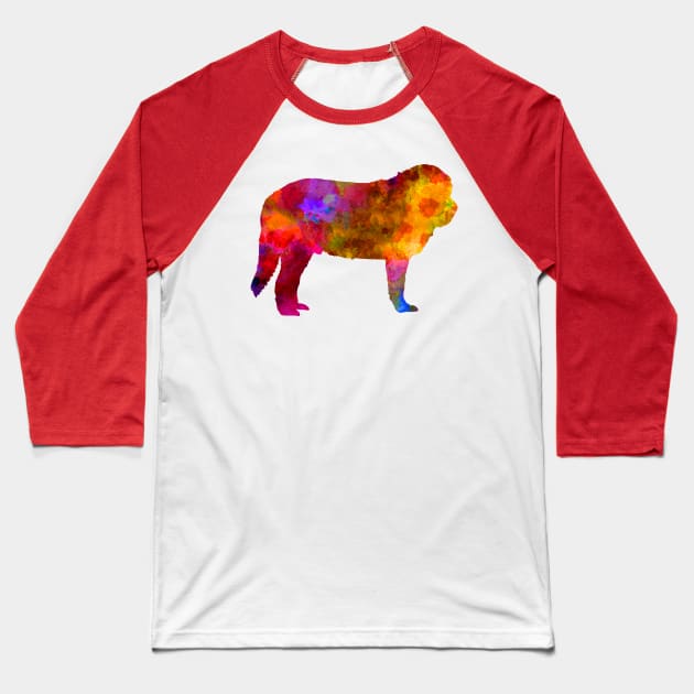 Spanish Mastiff in watercolor Baseball T-Shirt by PaulrommerArt